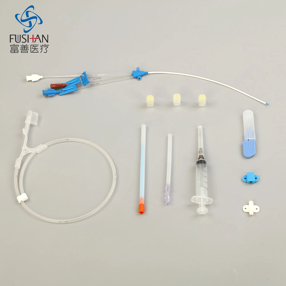 Medical Supply Hospital Nurse Instrument Single Lumen Double Lumen Triple Lumen CVC Central Venous Catheter Set Implantable Vascular Access Device