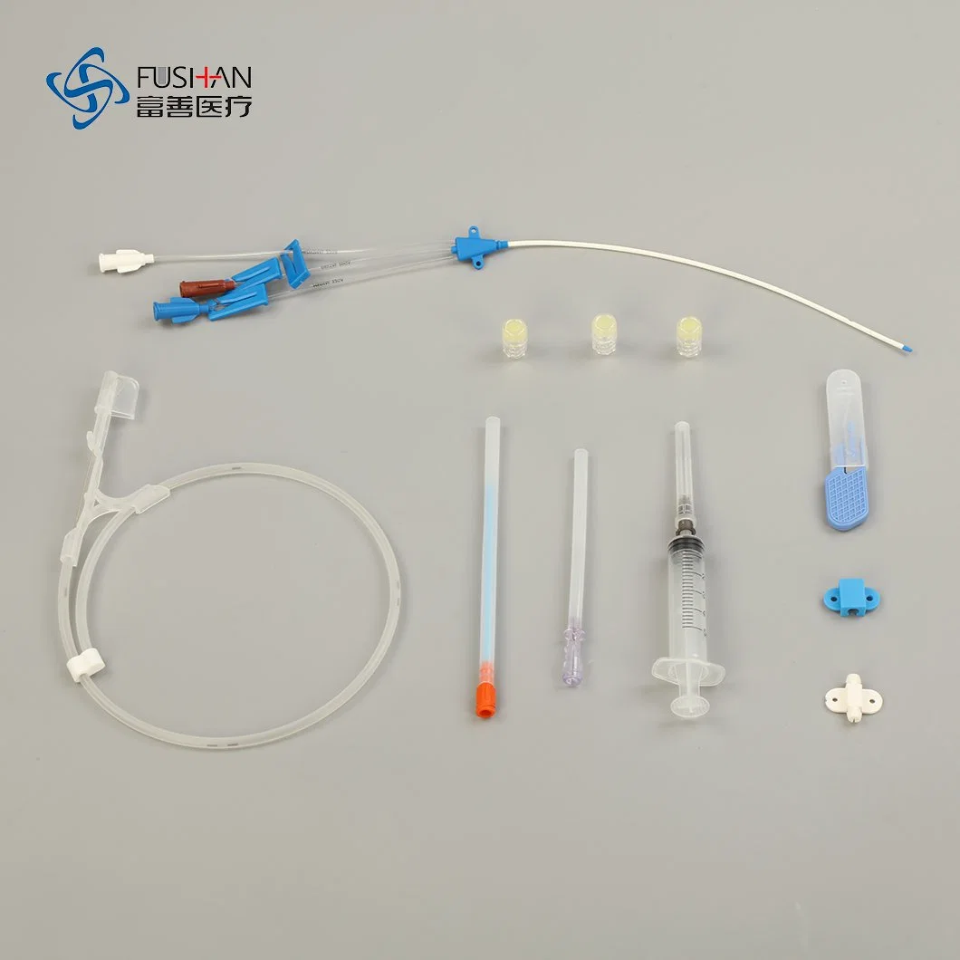 Factory TPU Material of Centrer Venous Catheter Kit CVC Sterile Peripherally Inserted Central Catheter Double/Triple Lumen Picc Line 7f*20cm